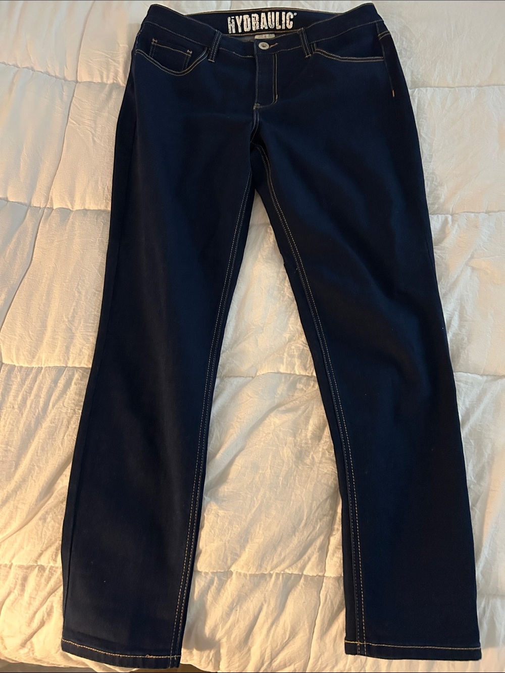 Hydraulic Women's Navy Straight-Leg Jeans Size 12